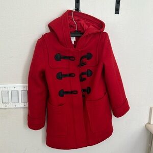 Gap Kids Red Pea Coat, size Small